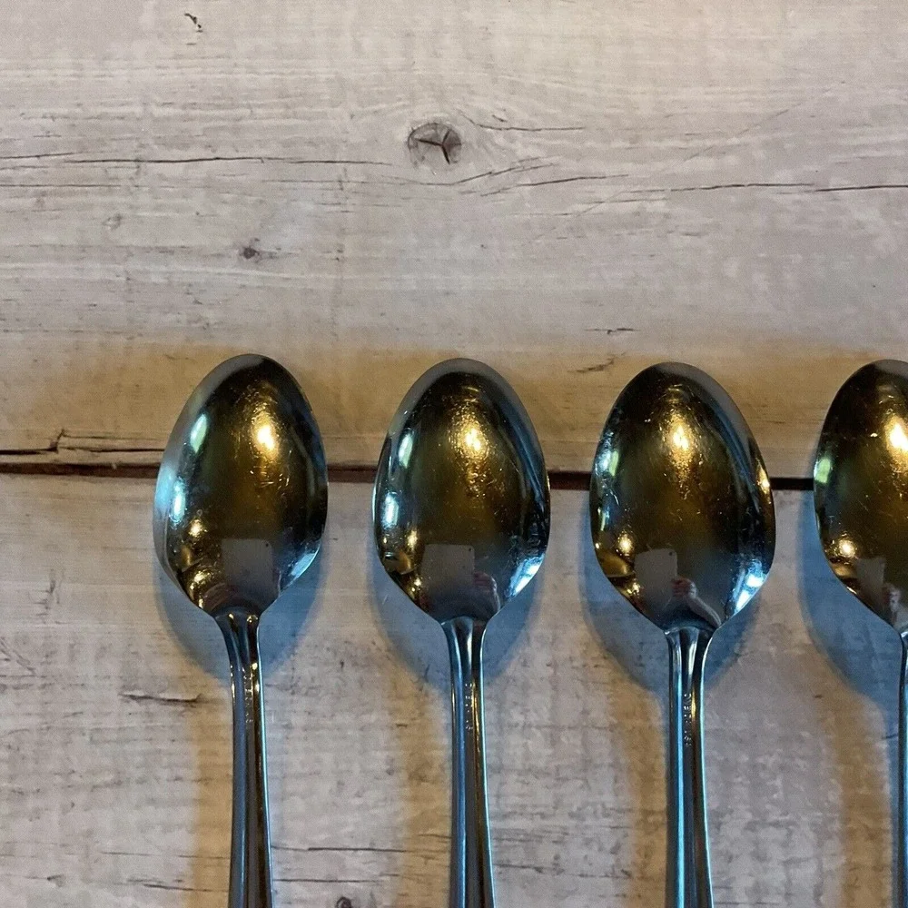 Oneida KIMBRA Stainless Flatware Oval Place Soup Spoons Set Of 6 USA Lot #2